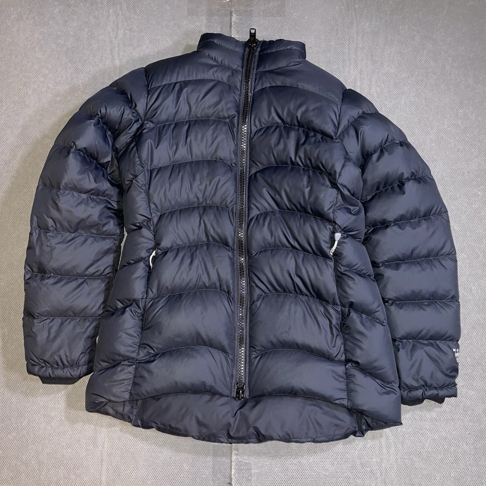 Mountain Hardwear Jacket Womens M Puffer Goose‎ Down Long Zip Fleece Lined Black